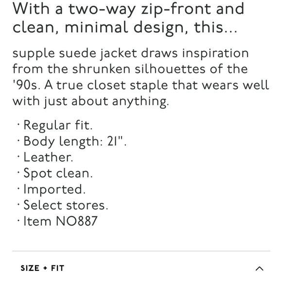 Madewell Shrunken Zip-Front Jacket in Suede size 0 in Light Sand color - Picture 13 of 14